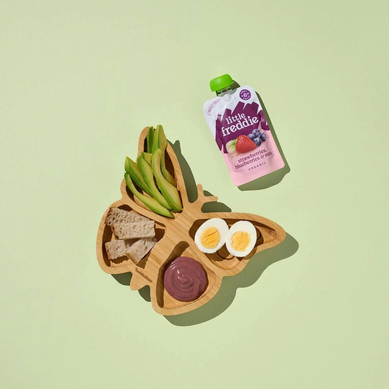 Little Freddie Organic Strawberries Blueberries & Oats Baby Food Pouch 6+ months 100g - Miu Mau Baby & Kids Store