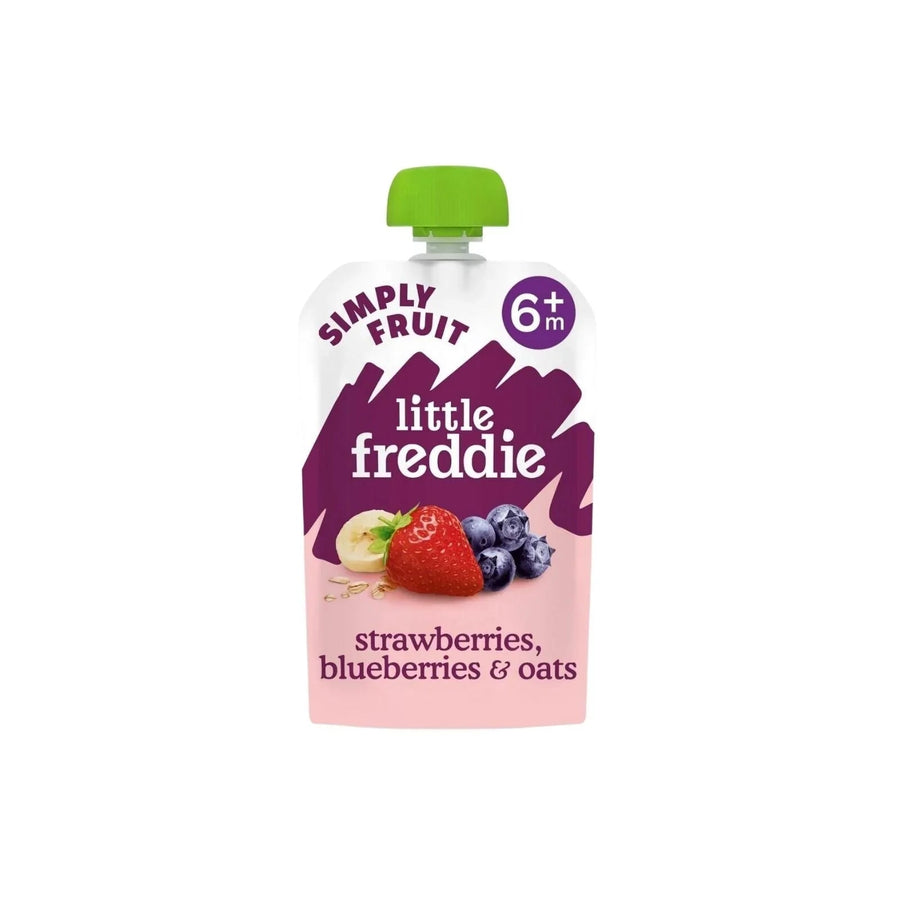 Little Freddie Organic Strawberries Blueberries & Oats Baby Food Pouch 6+ months 100g - Miu Mau Baby & Kids Store