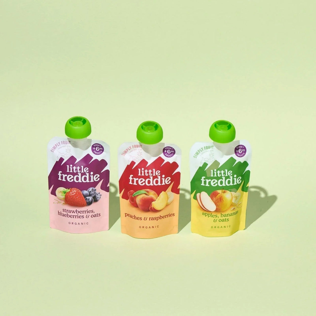 Little Freddie Organic Strawberries Blueberries & Oats Baby Food Pouch 6+ months 100g - Miu Mau Baby & Kids Store