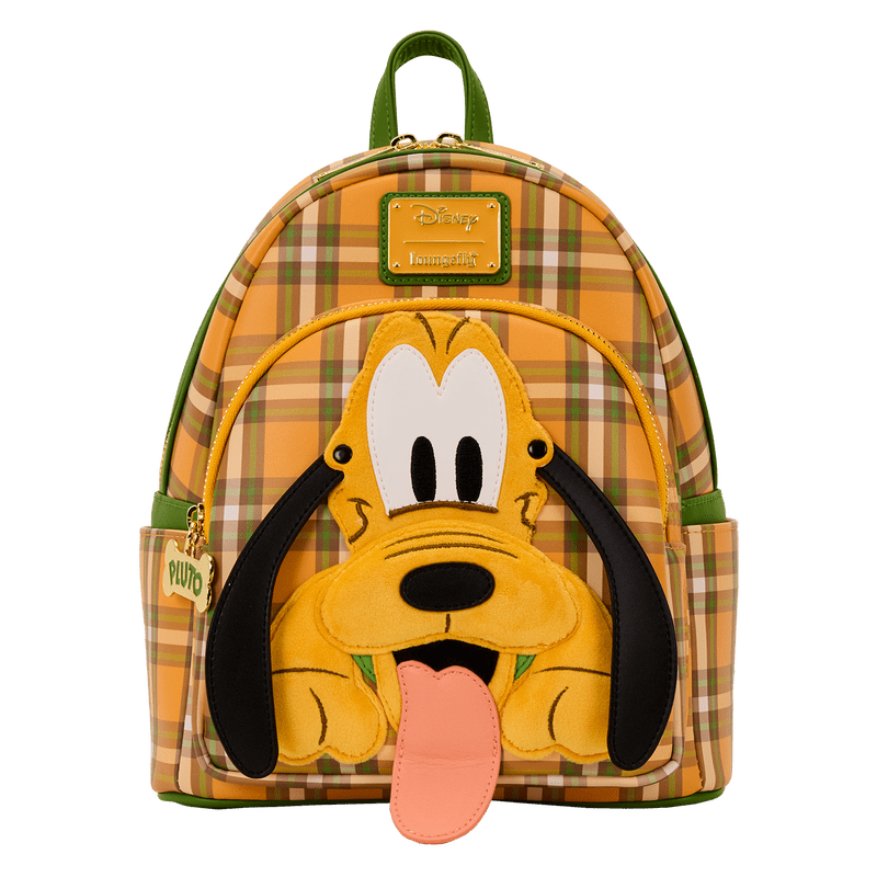 Loungefly Disney Pluto 95th Anniversary Plaid Mini Backpack - Miu Mau Collectibles