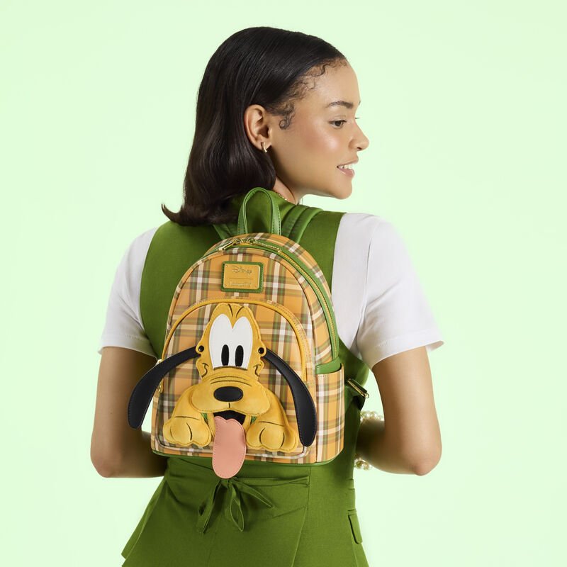 Loungefly Disney Pluto 95th Anniversary Plaid Mini Backpack - Miu Mau Collectibles
