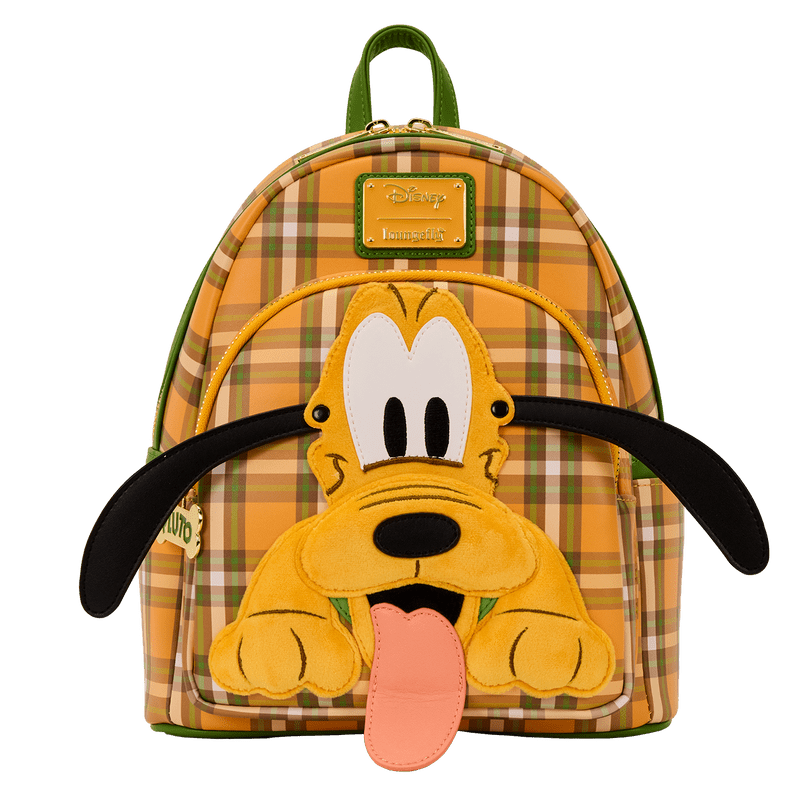Loungefly Disney Pluto 95th Anniversary Plaid Mini Backpack - Miu Mau Collectibles