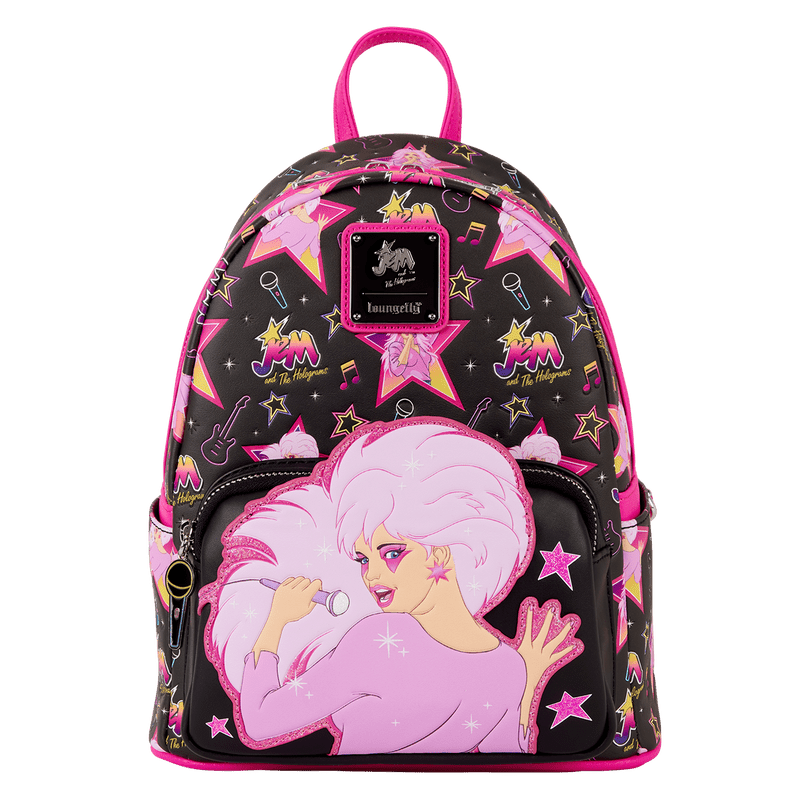 Loungefly Jem and the Holograms Glitter All - Over Print Mini Backpack - Miu Mau Collectibles
