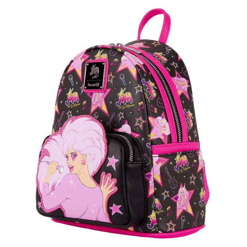 Loungefly Jem and the Holograms Glitter All - Over Print Mini Backpack - Miu Mau Collectibles