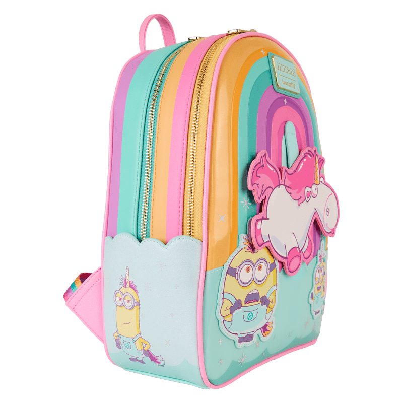 Loungefly Minions Fluffy Unicorn Rainbow Mini Backpack - Miu Mau Collectibles
