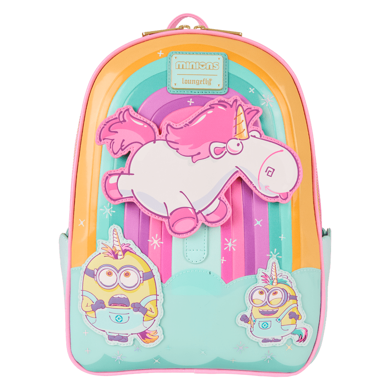 Loungefly Minions Fluffy Unicorn Rainbow Mini Backpack - Miu Mau Collectibles