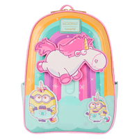 Loungefly Minions Fluffy Unicorn Rainbow Mini Backpack - Miu Mau Collectibles