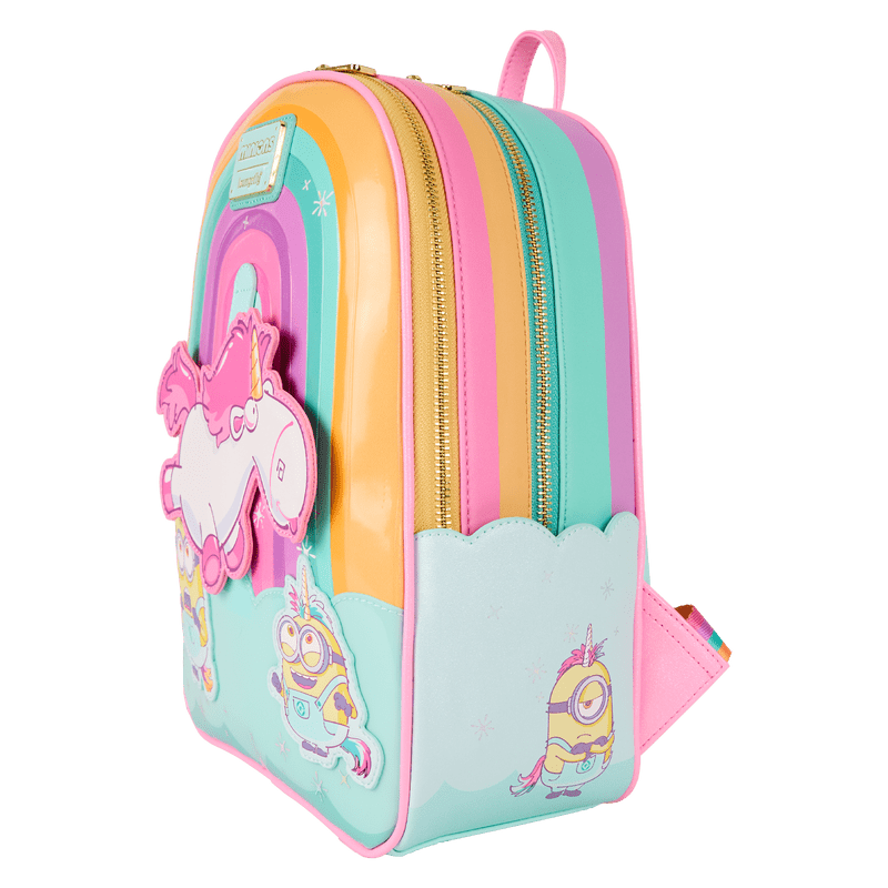 Loungefly Minions Fluffy Unicorn Rainbow Mini Backpack - Miu Mau Collectibles