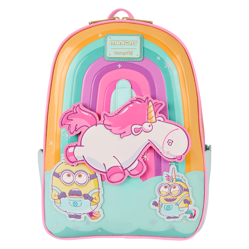 Loungefly Minions Fluffy Unicorn Rainbow Mini Backpack - Miu Mau Collectibles
