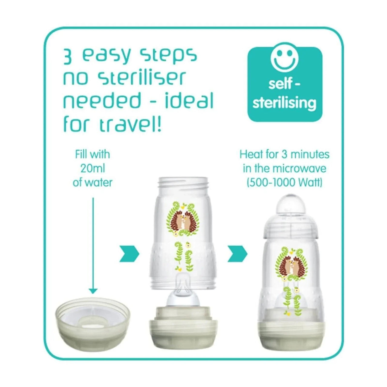 MAM Easy Start Anti Colic Bottle 260ml Pack of 2 - Nature - Miu Mau Collectibles