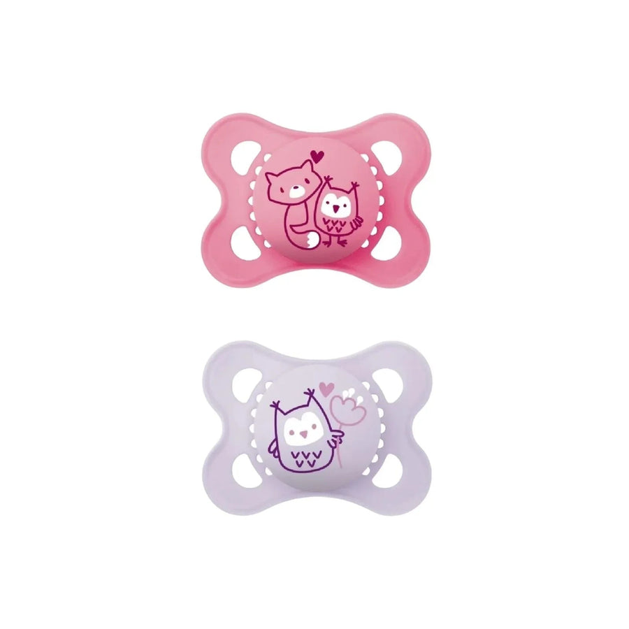 MAM Original Soother 0 - 6 months Pack of 2 - Pink - Miu Mau Baby & Kids Store