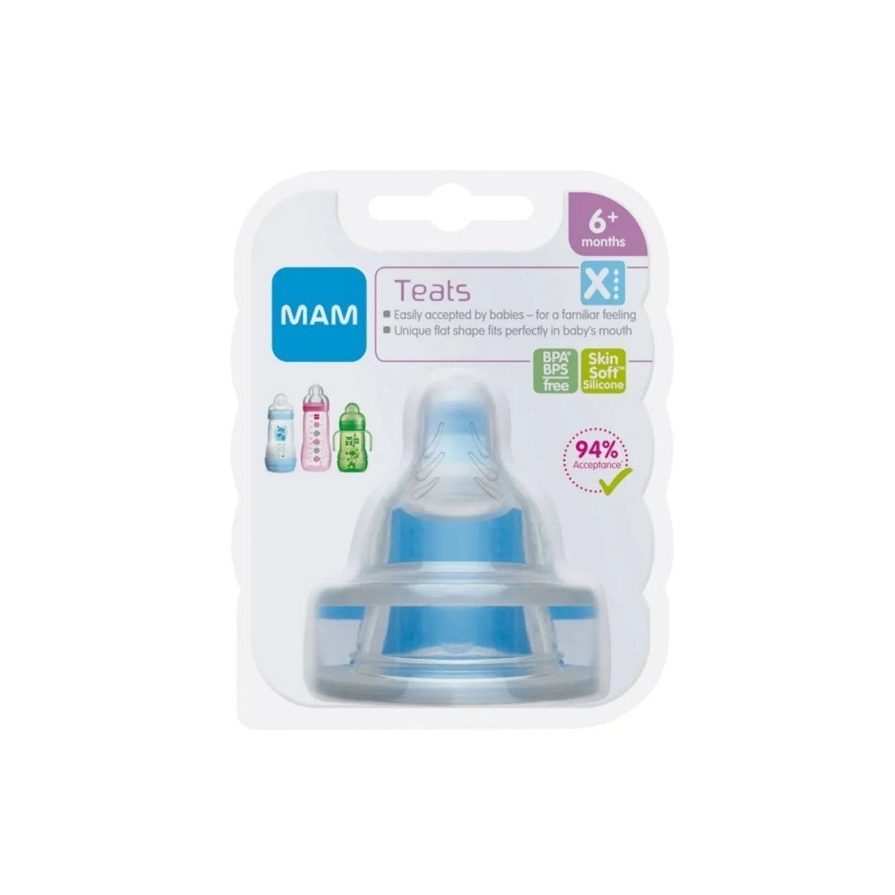 MAM SkinSoft Silicone Teat X Cut Pack of 2 - Miu Mau Collectibles