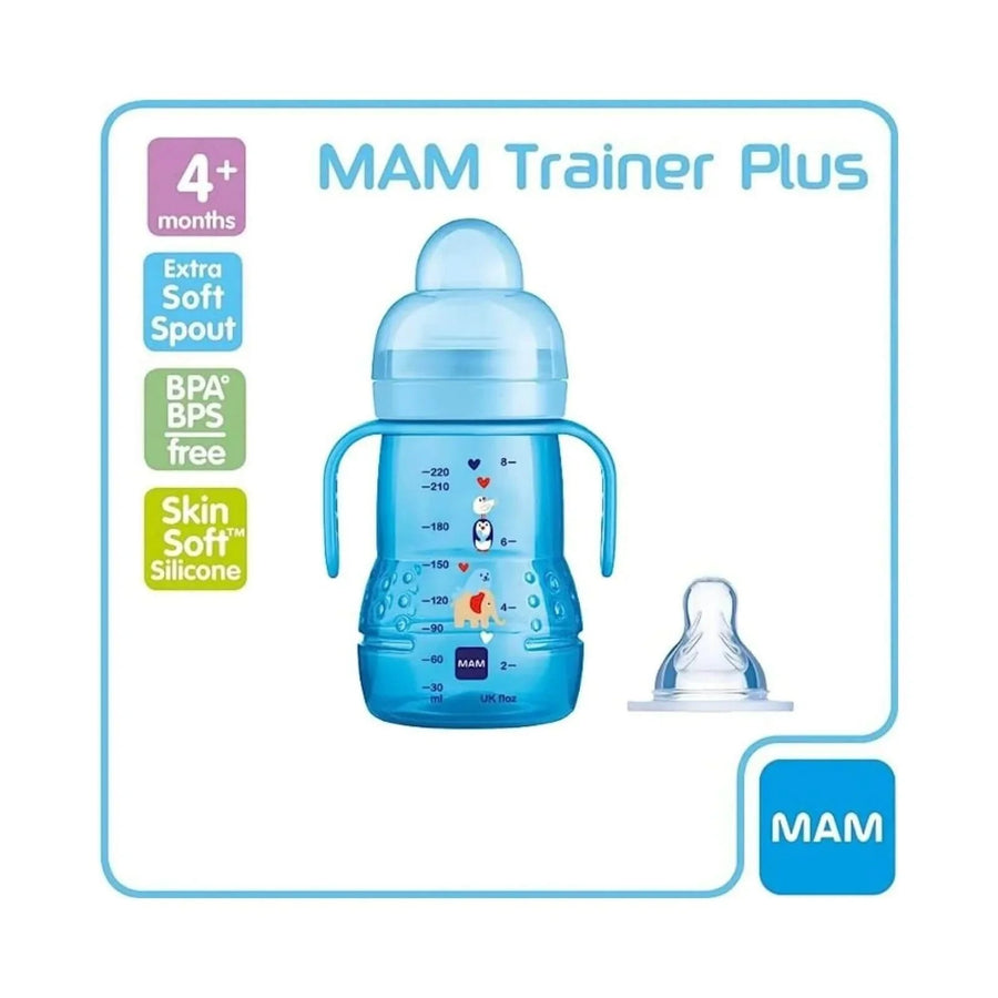 MAM Trainer Cup 2 - in - 1 220ml - Blue - Miu Mau Collectibles