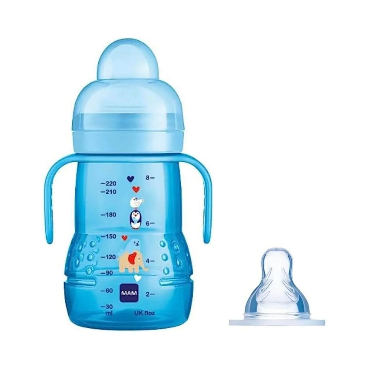 MAM Trainer Cup 2 - in - 1 220ml - Blue - Miu Mau Collectibles