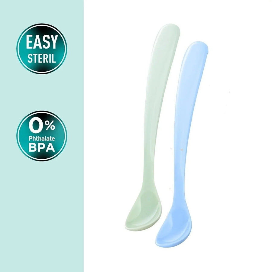 Mamajoo Silicone Spoons with Case Pack of 2 - Green & Blue - Miu Mau Collectibles