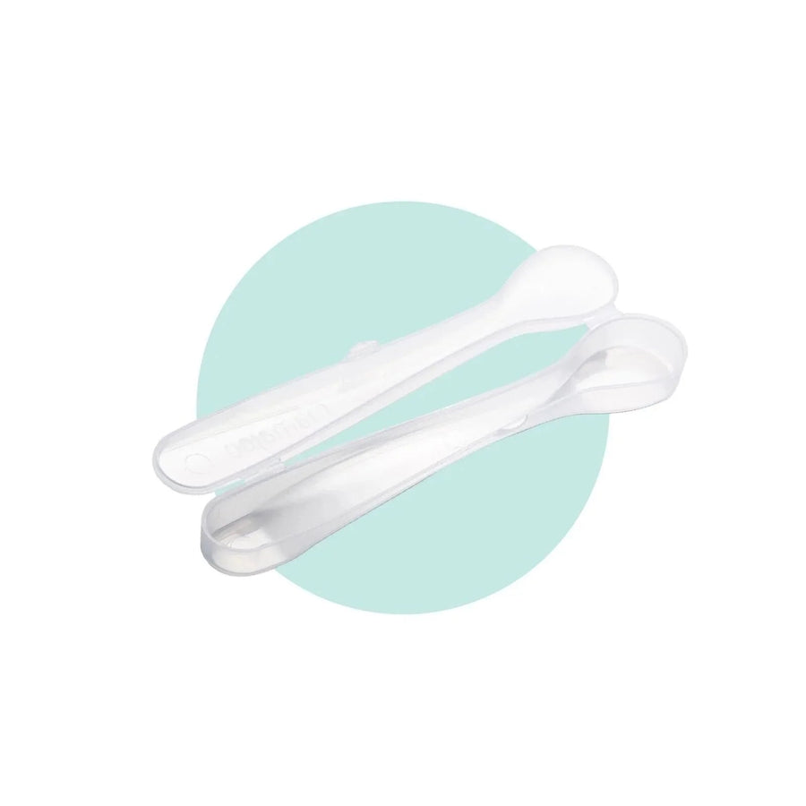 Mamajoo Silicone Spoons with Case Pack of 2 - Powder Pink & Blush - Miu Mau Collectibles