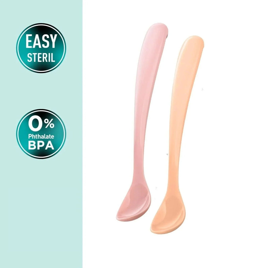 Mamajoo Silicone Spoons with Case Pack of 2 - Powder Pink & Blush - Miu Mau Collectibles