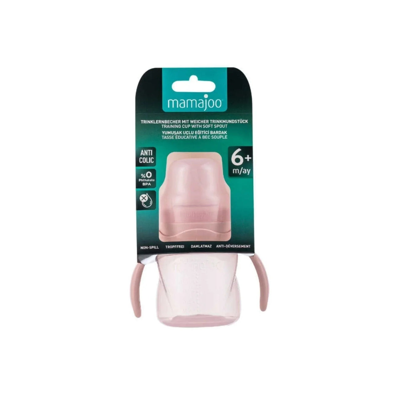 Mamajoo Training Cup with Handles 6+ months 160ml - Powder Pink - Miu Mau Collectibles