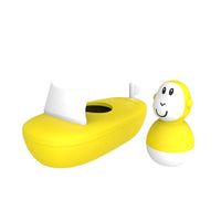 Matchstick Monkey Bathtime Boat Set - Yellow - Miu Mau Collectibles