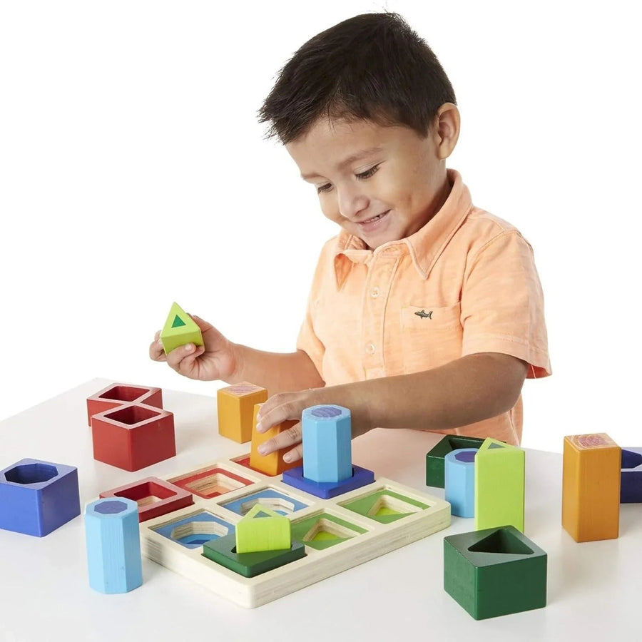 Melissa & Doug Shape Sequence Wooden Sorting Set - Miu Mau Collectibles