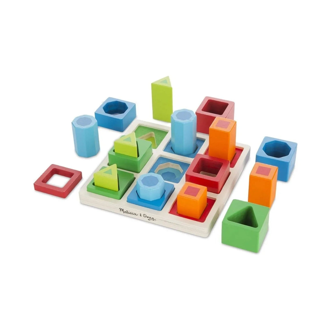 Melissa & Doug Shape Sequence Wooden Sorting Set - Miu Mau Collectibles