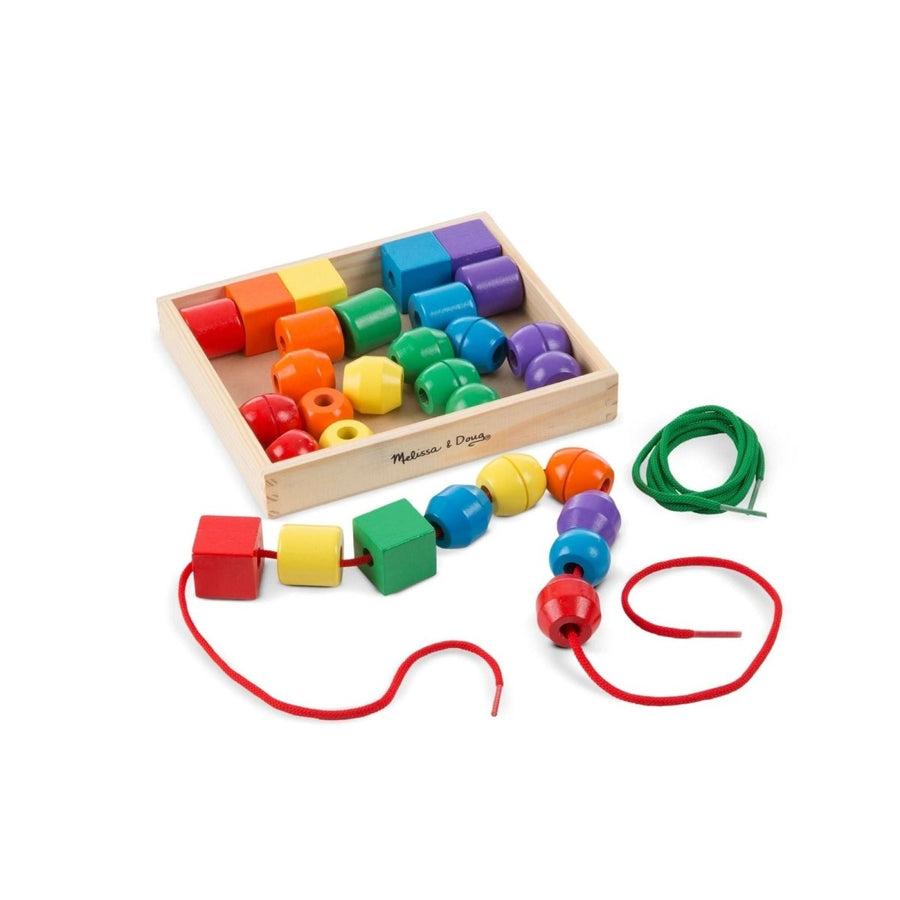 Melissa & Doug Wooden Jumbo Lacing Beads - Miu Mau Collectibles