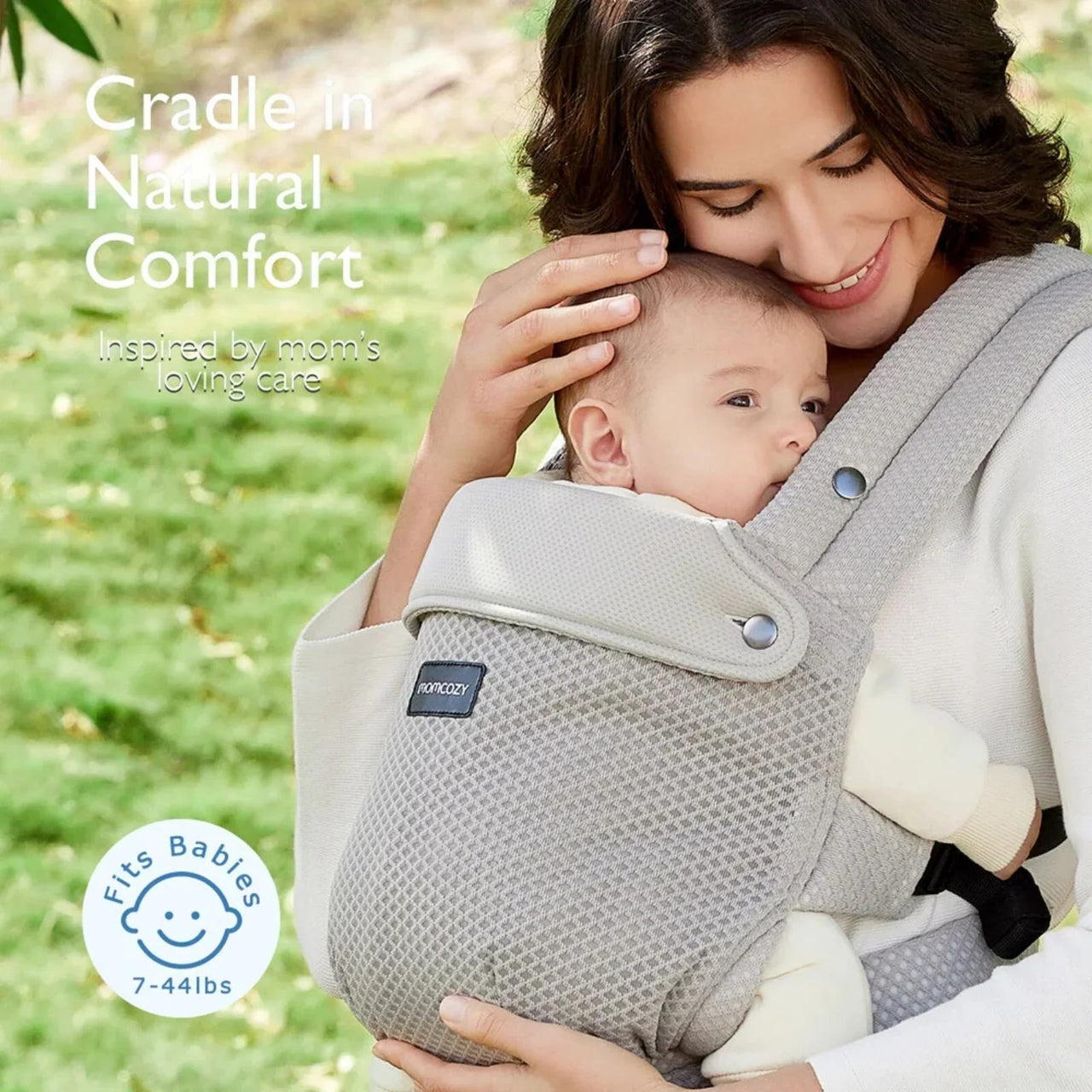 Momcozy Baby Carrier Newborn to Toddler Air Mesh - Grey - Miu Mau Collectibles