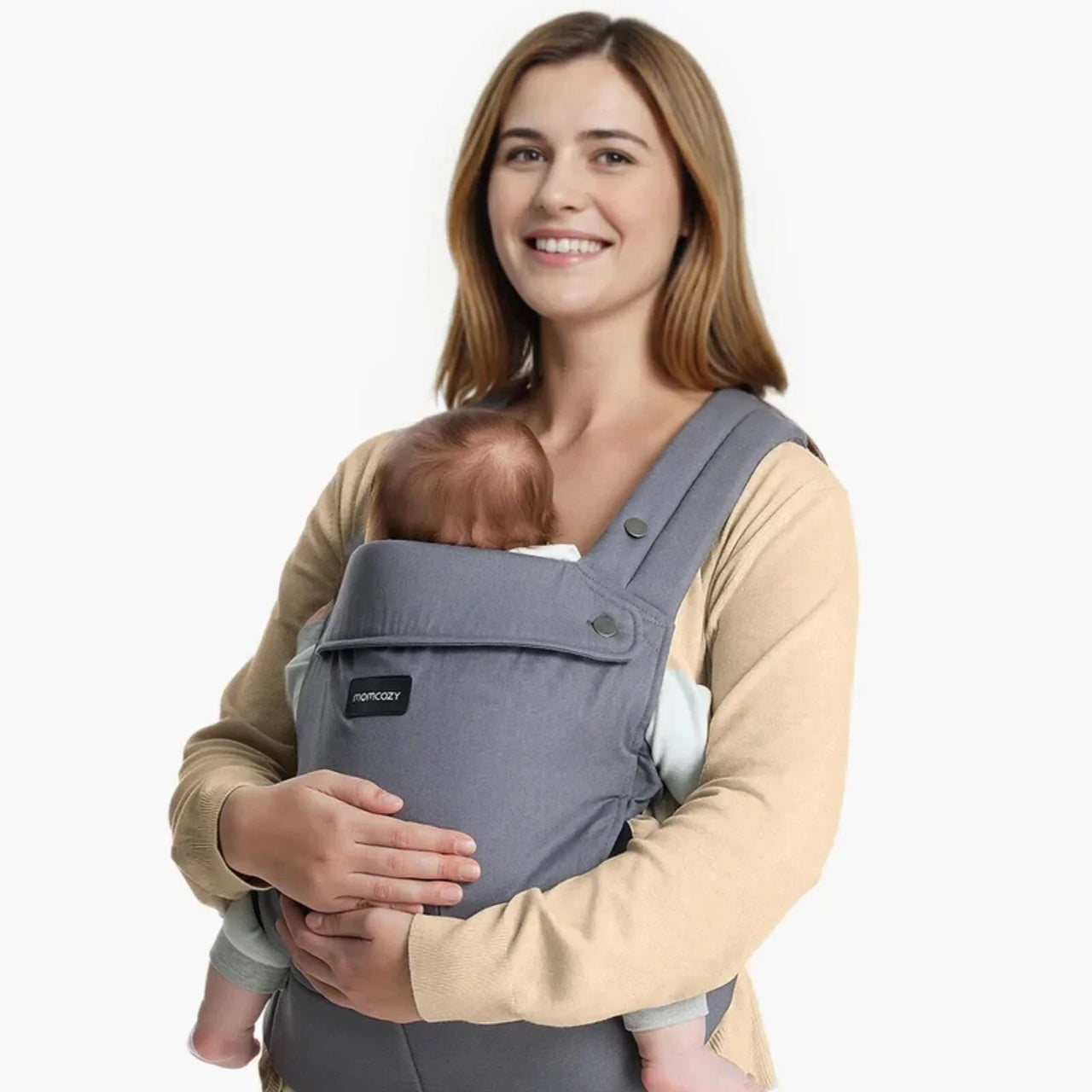 Momcozy Baby Carrier Newborn to Toddler Cotton - Grey - Miu Mau Collectibles