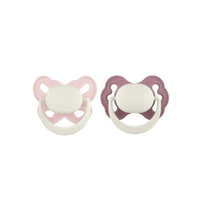 Mooma Clown & Butterfly Soothers 0 - 6 months Pack of 2 - Brownish Purple & Baby Pink - Miu Mau Collectibles