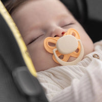 Mooma Clown & Butterfly Soothers 0 - 6 months Pack of 2 - Light Orange & River Green - Miu Mau Collectibles