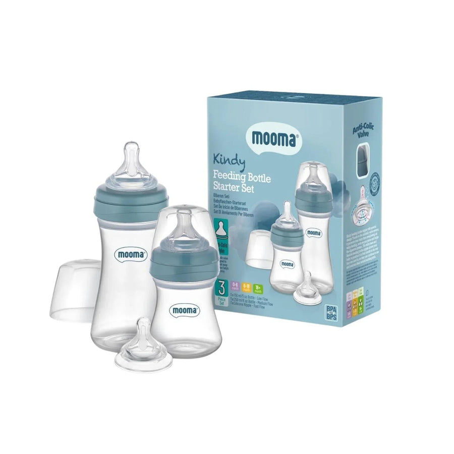 Mooma Kindy Feeding Bottle Starter Set - Ball Blue - Miu Mau Collectibles