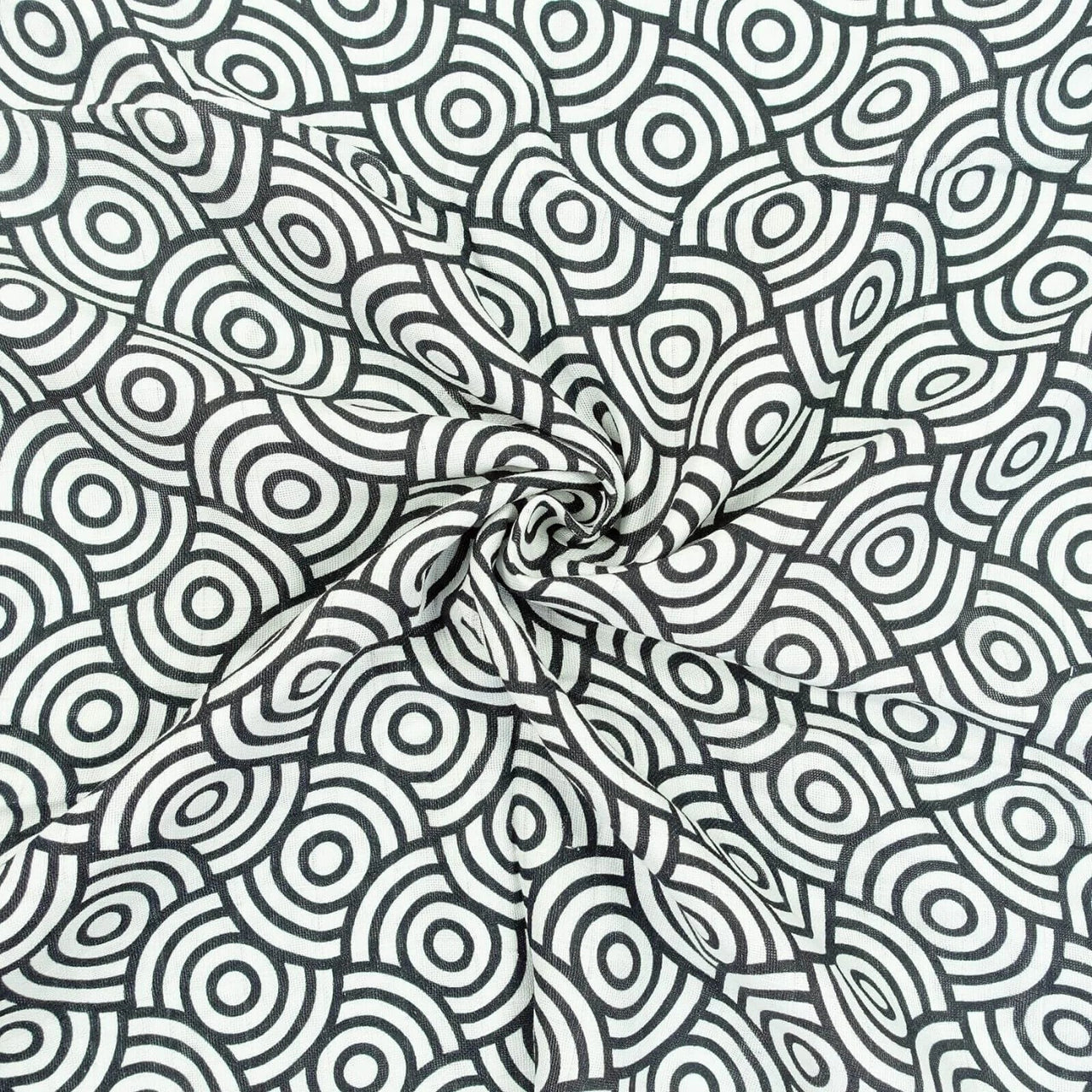 MuslinZ Bamboo/Organic Cotton Muslin Swaddle 120x120cm - Black Swirl - Miu Mau Collectibles