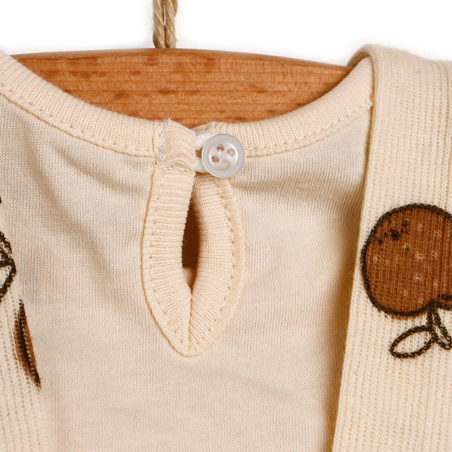 Newborn Bebbek Fruits Printed Dress - Ecru - Miu Mau Collectibles