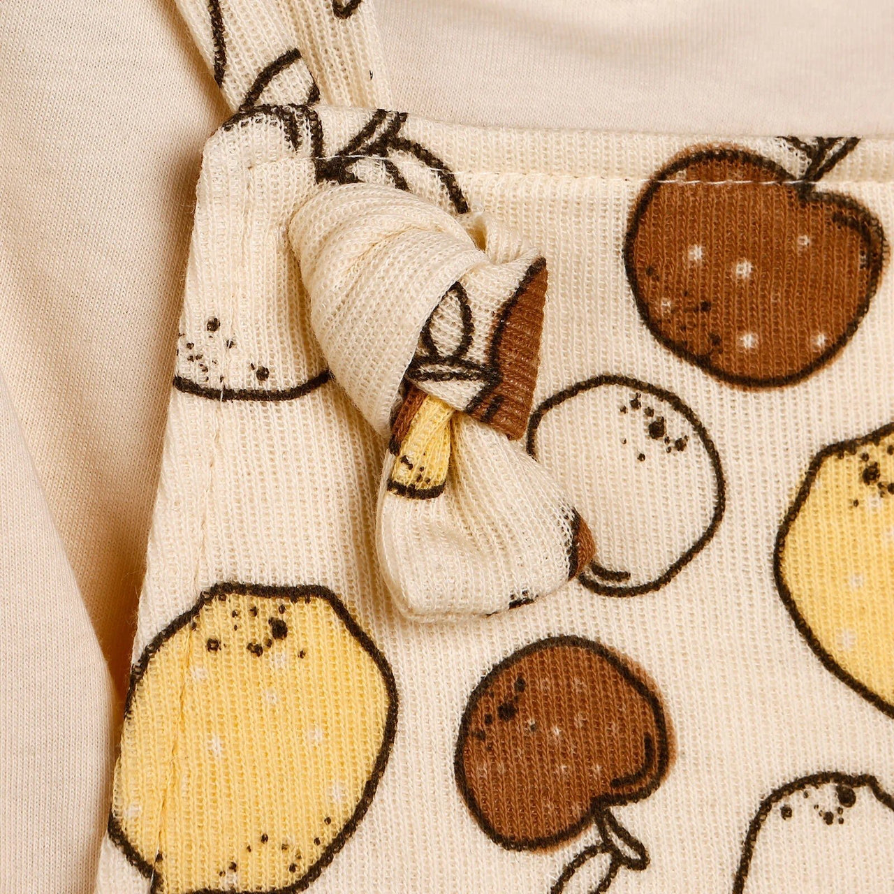 Newborn Bebbek Fruits Printed Dress - Ecru - Miu Mau Collectibles