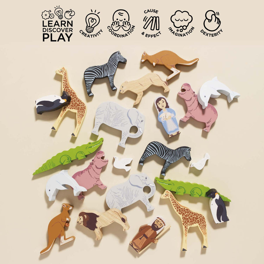 Noah’s Great Wooden Ark & Animals - Miu Mau Collectibles