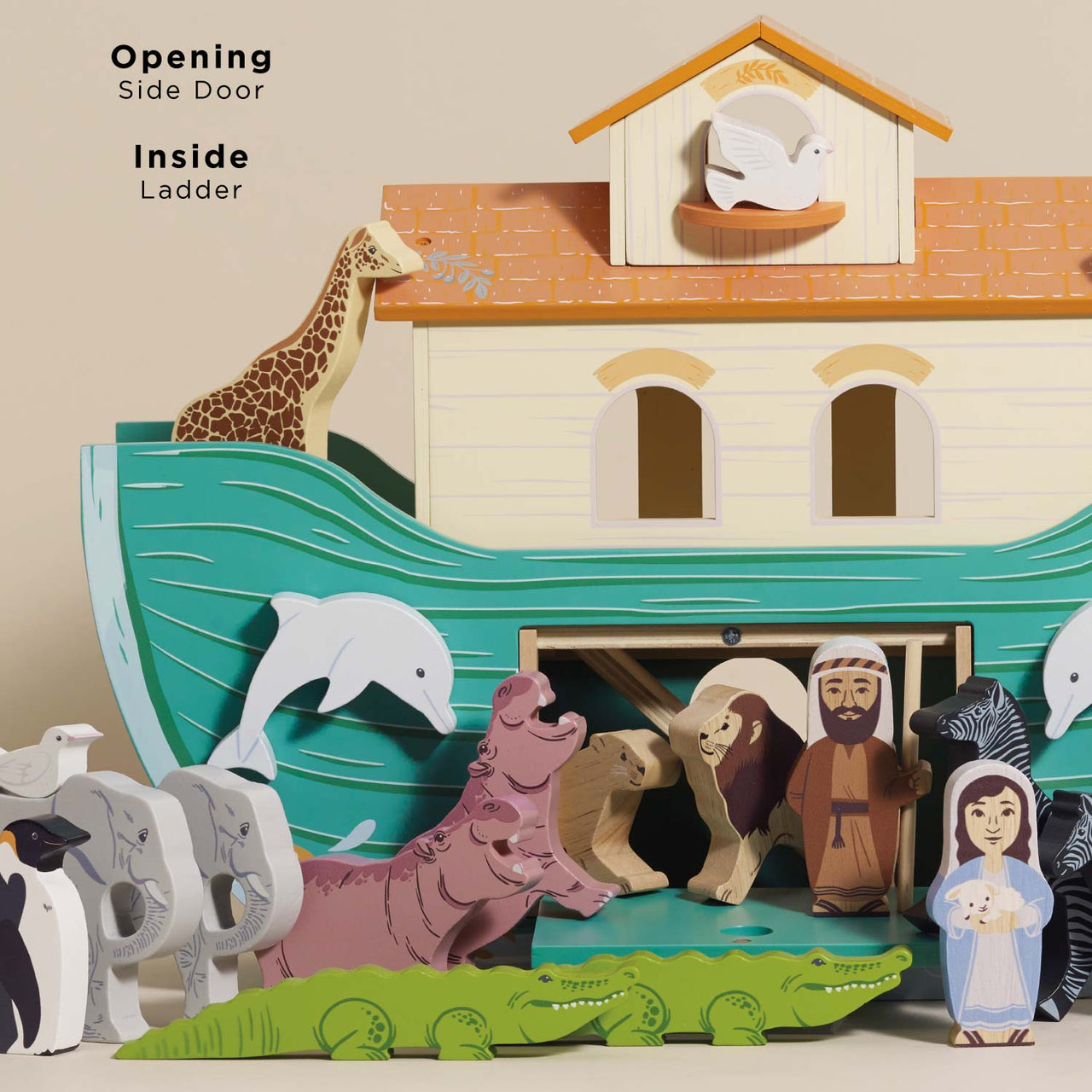 Noah’s Great Wooden Ark & Animals - Miu Mau Collectibles