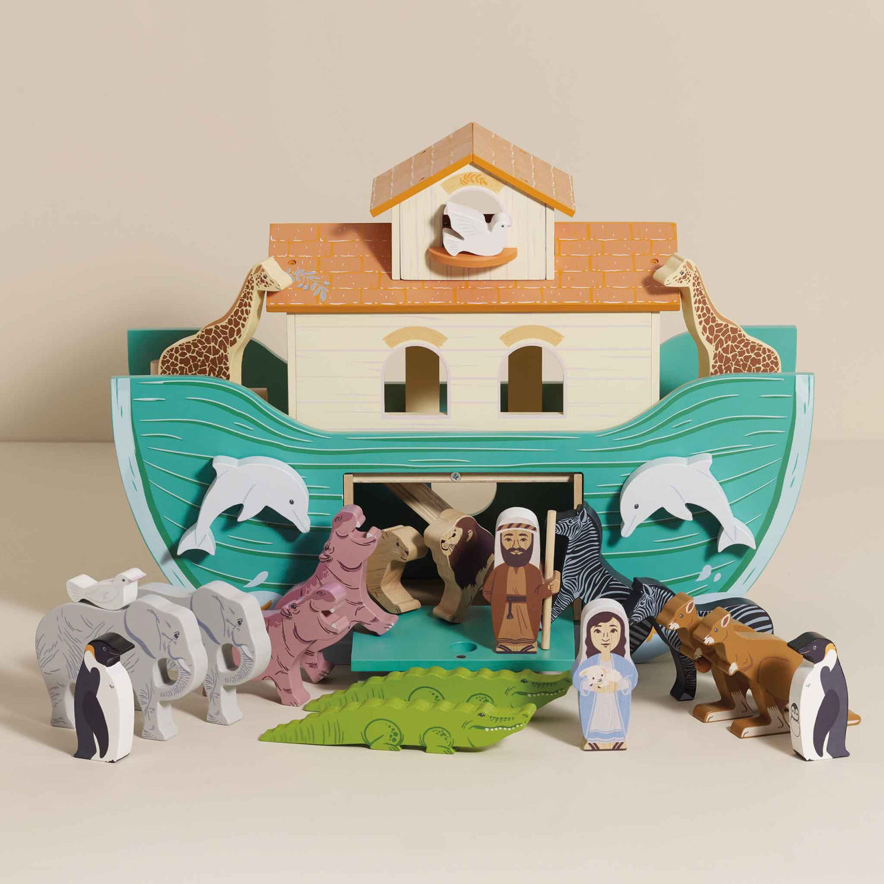 Noah’s Great Wooden Ark & Animals - Miu Mau Collectibles