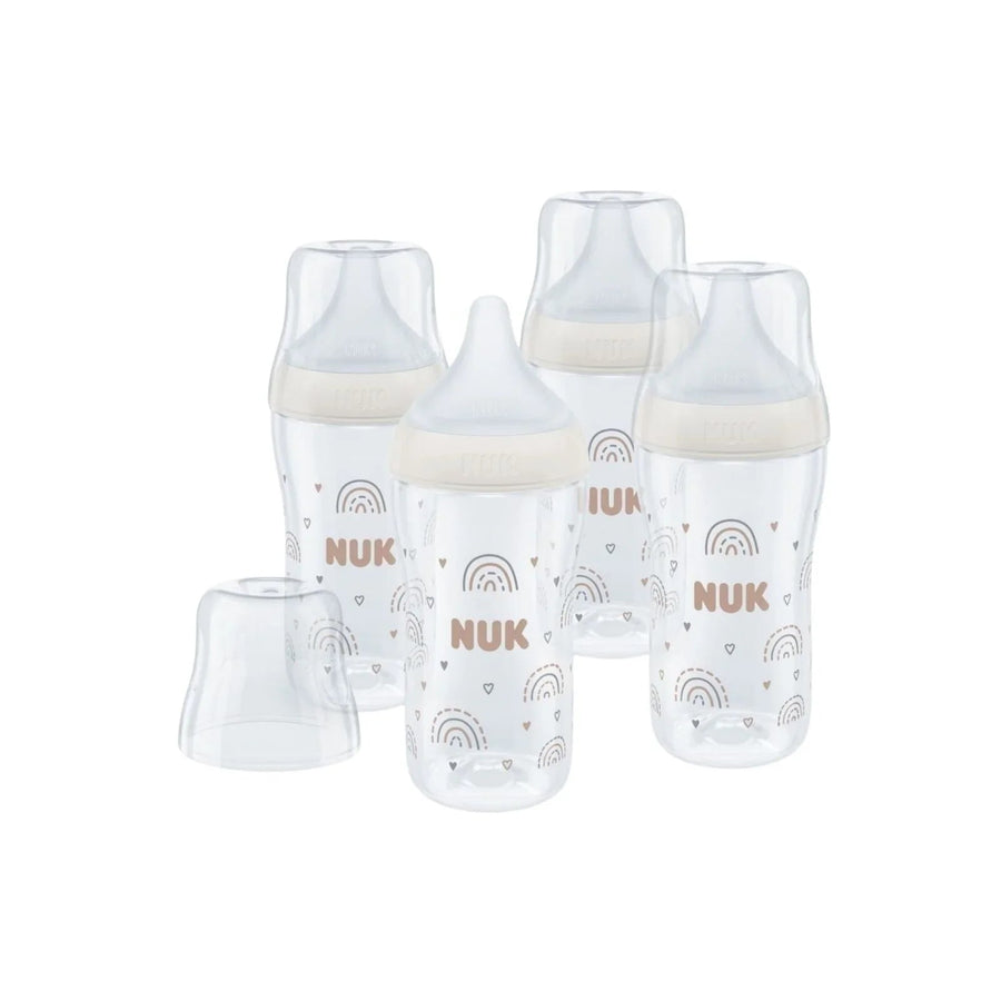 NUK Anti - Colic Perfect Match 260ml Pack of 4 - Rainbow - Miu Mau Collectibles