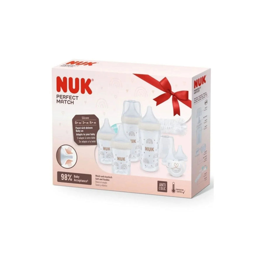 NUK Anti - Colic Perfect Match Starter Set Pack of 7 - Rainbow - Miu Mau Collectibles