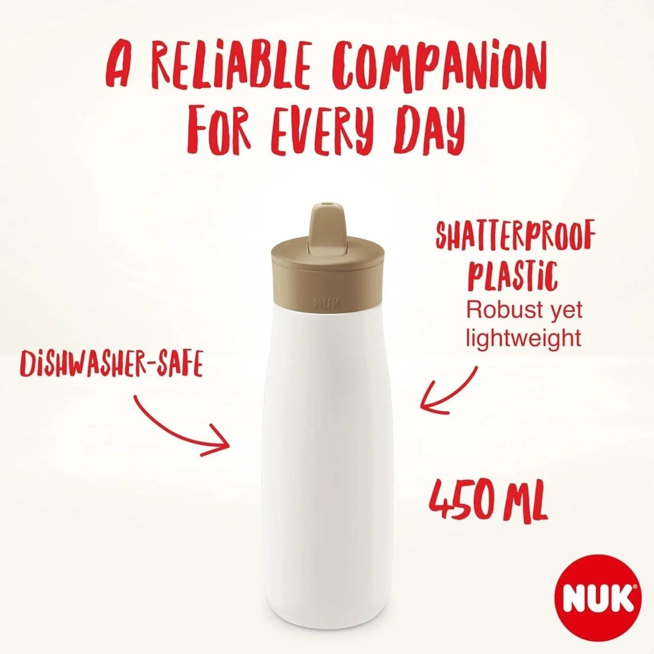 NUK Mini - Mee Flip Cup with 2 - in - 1 Cup 12+ months 450ml - Purple - Miu Mau Collectibles