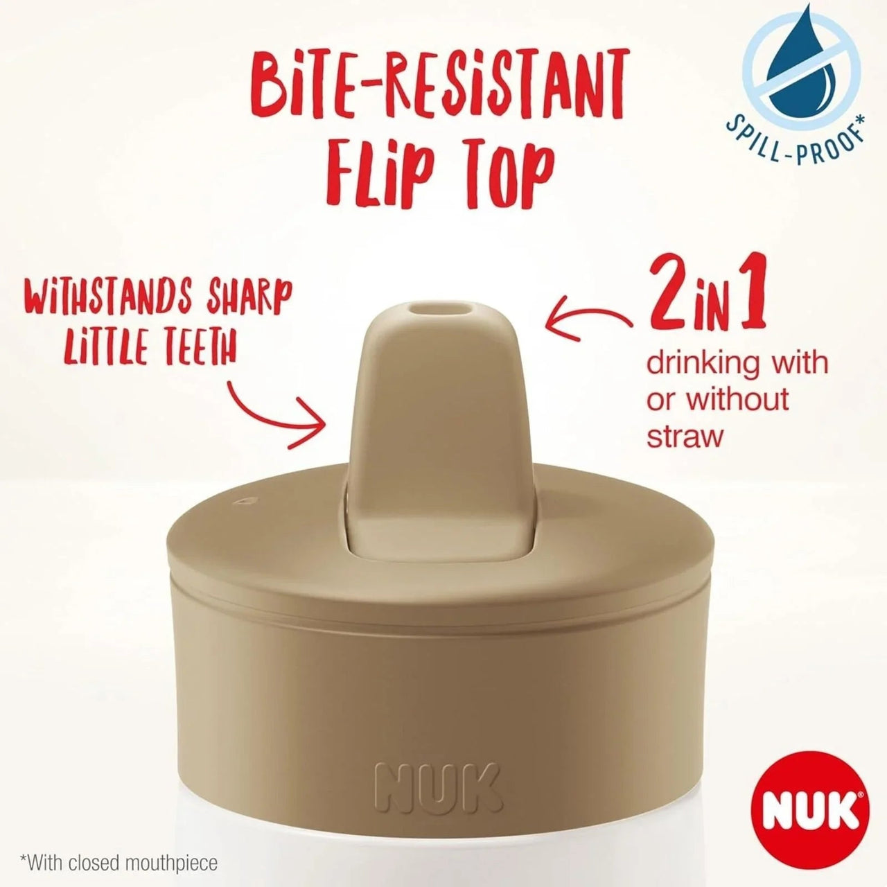 NUK Mini - Mee Flip Cup with 2 - in - 1 Cup 12+ months 450ml - Purple - Miu Mau Collectibles