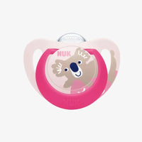 NUK Star Day & Night Soother 6 - 18 months Pack of 2 - Pink - Miu Mau Collectibles