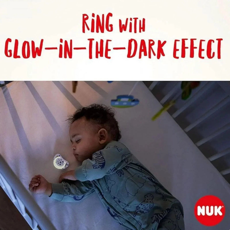 NUK Star Day & Night Soother 6 - 18 months Pack of 2 - Pink - Miu Mau Collectibles