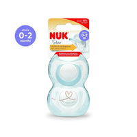 NUK Star Soother 0 - 2 months Pack of 2 - Blue - Miu Mau Collectibles