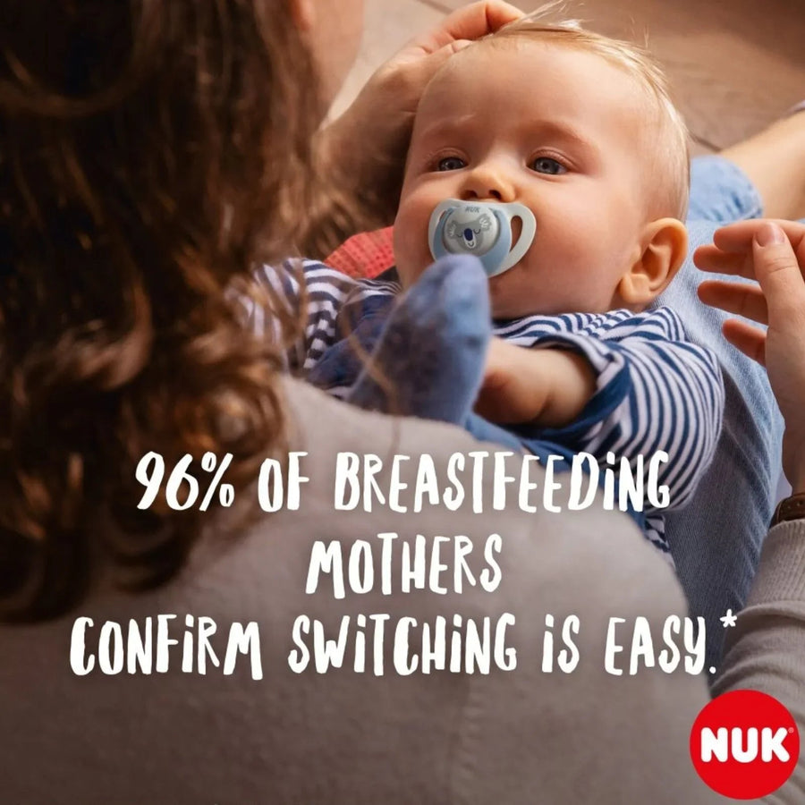NUK Star Soother 0 - 2 months Pack of 2 - Pink - Miu Mau Collectibles