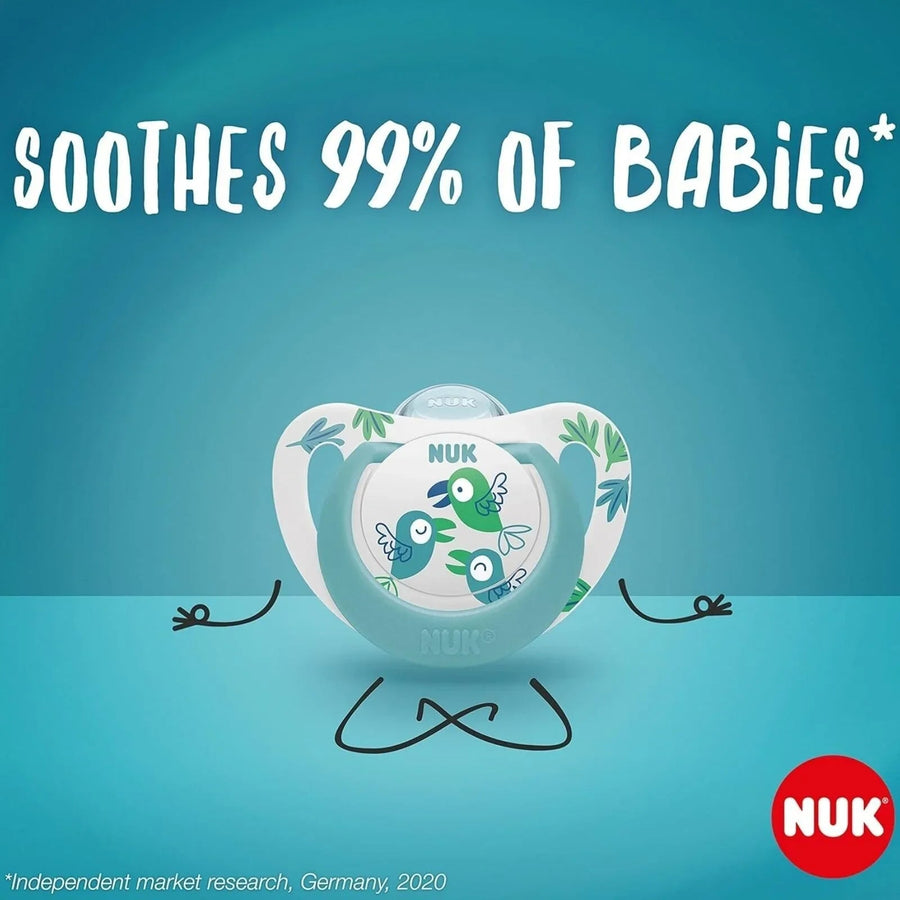 NUK Star Soother 18 - 36 months Pack of 2 - Blue - Miu Mau Collectibles