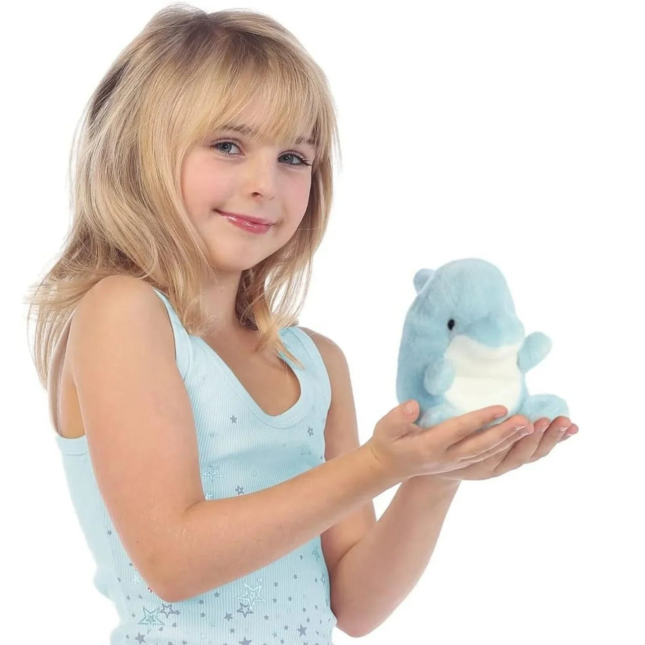 Palm Pals Clicks Dolphin Soft Toy 12cm - Miu Mau Collectibles