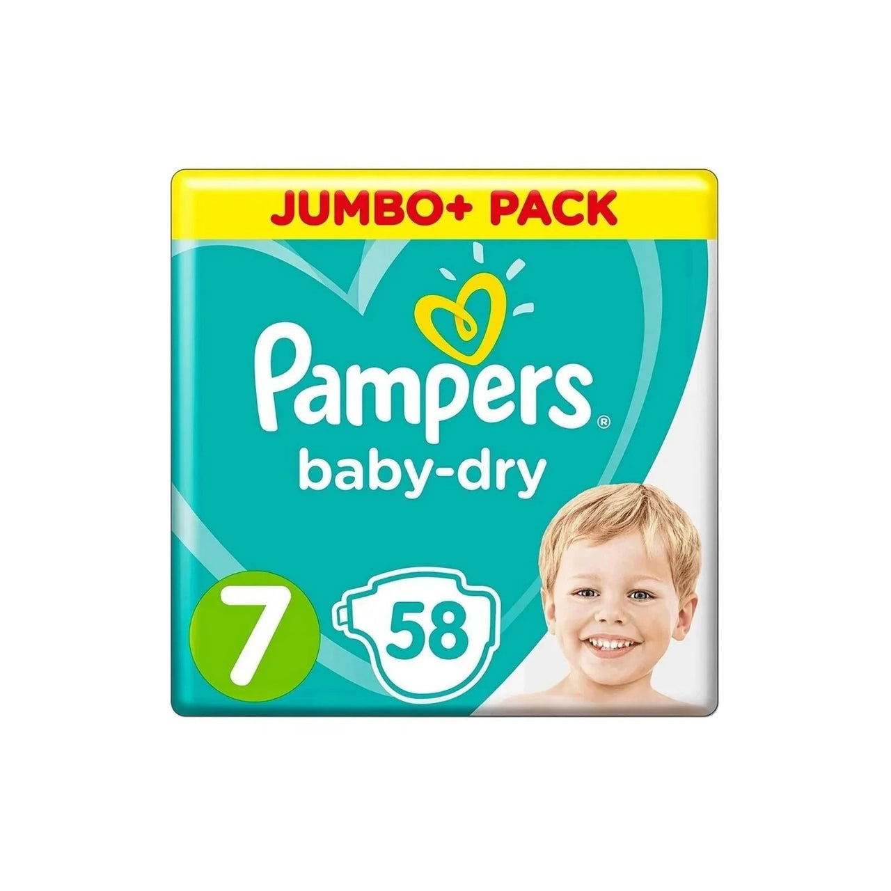 Pampers Baby Dry Size 7 Jumbo Pack - 58 nappies - Miu Mau Collectibles