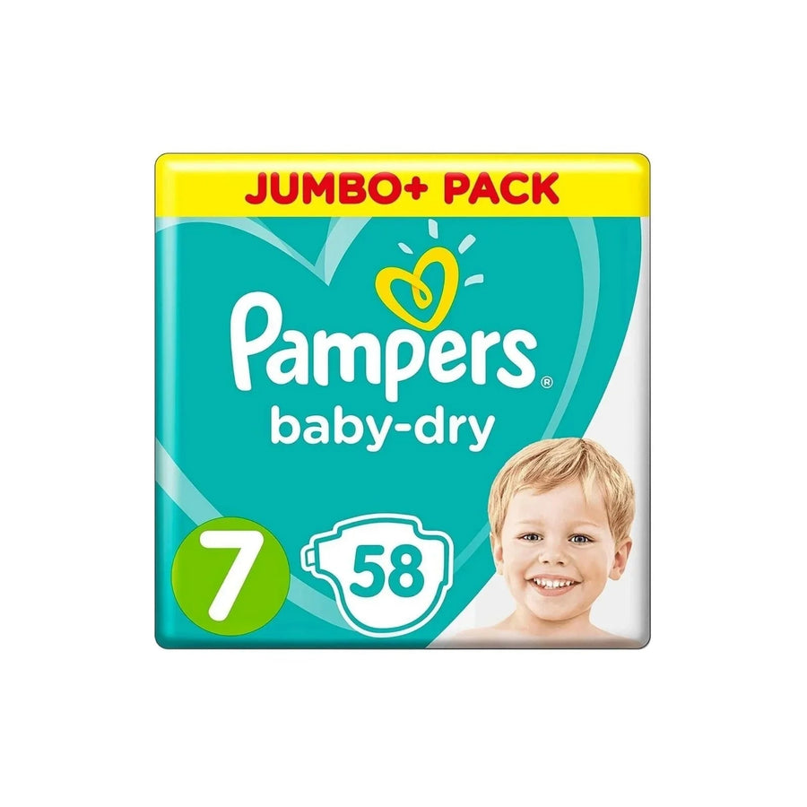 Pampers Baby Dry Size 7 Jumbo Pack - 58 nappies - Miu Mau Collectibles