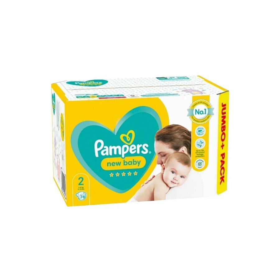 Pampers New Baby Size 2 Jumbo Pack - 76 nappies - Miu Mau Collectibles